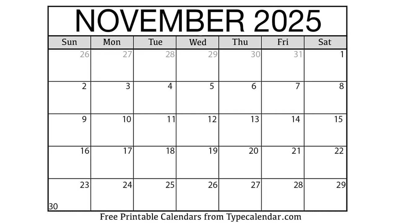 NMR reservation calendar for November 2025