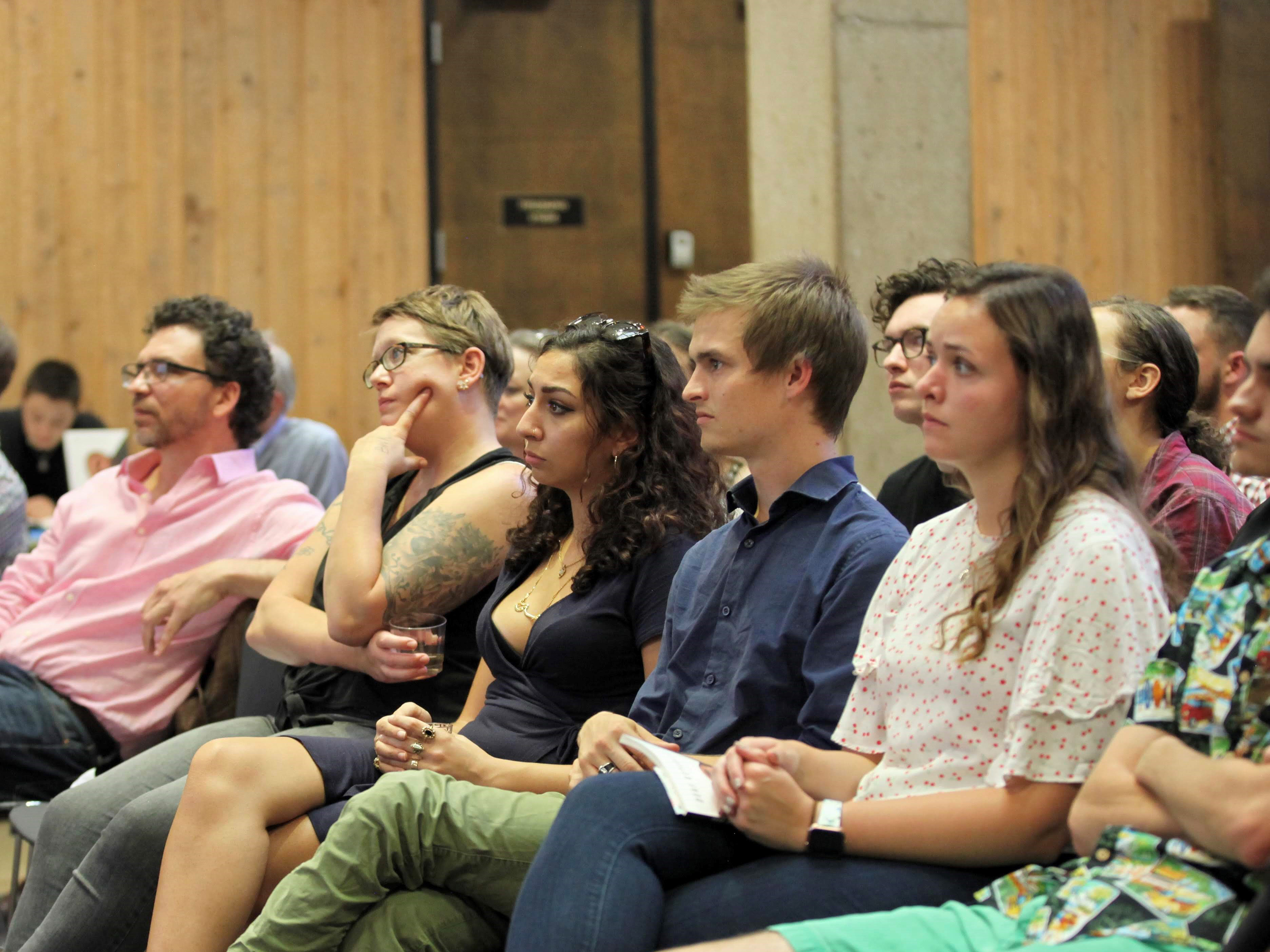 Creative writing students and faculty attend a Writing Now Reading Now event