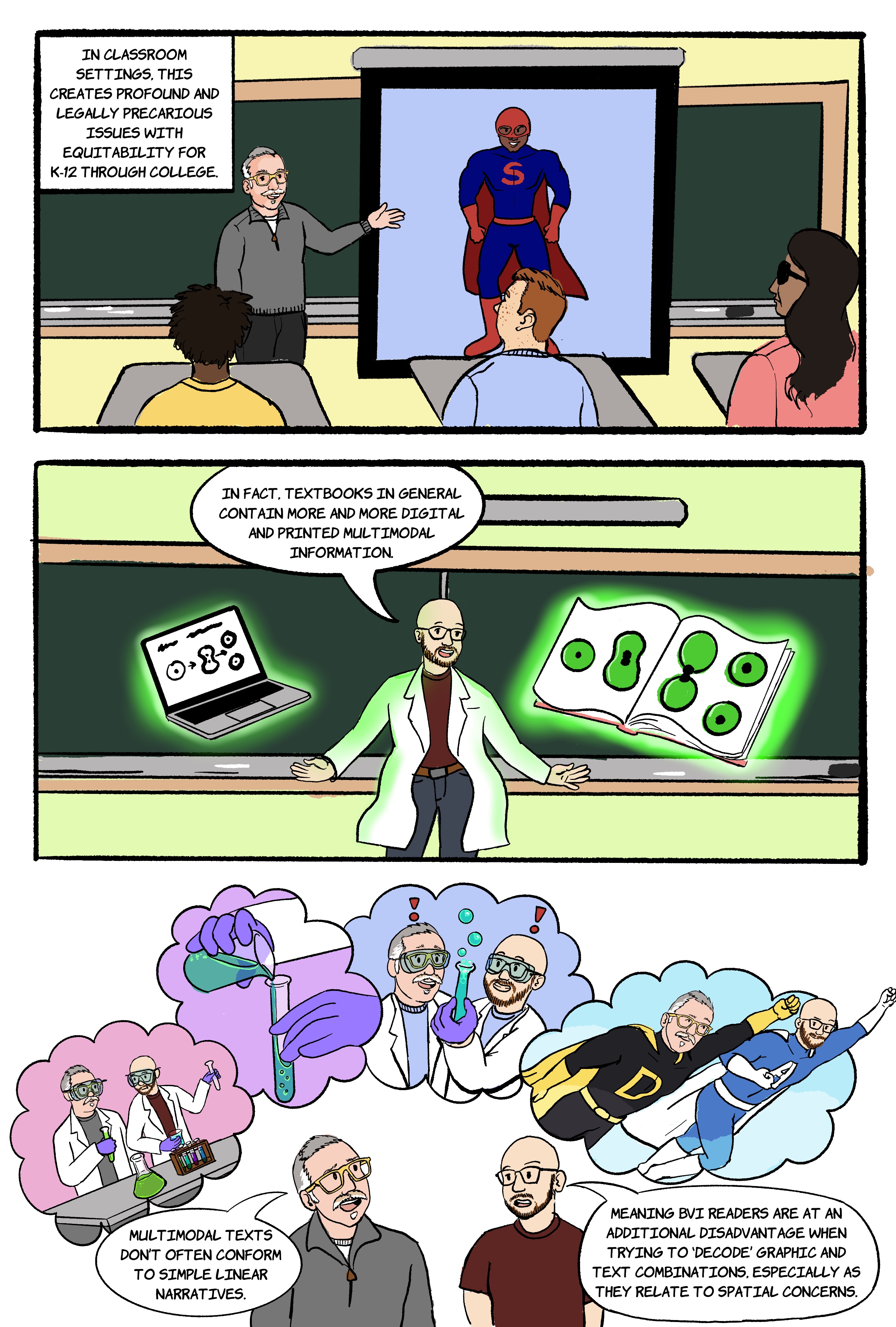 Page 2 of the comic. Text version is presented alongside the comic.