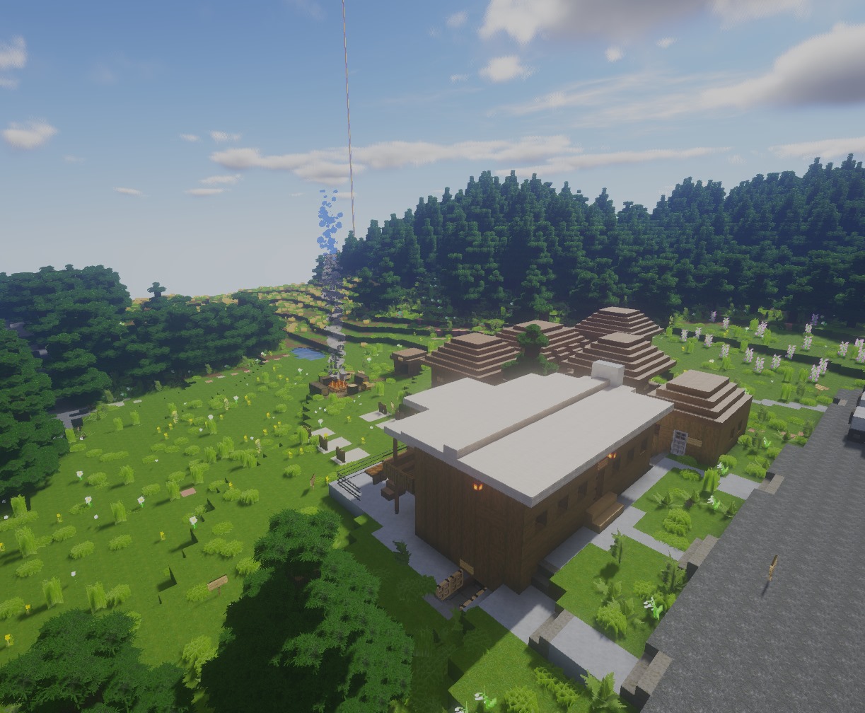 Screenshot of Minecraft field camp