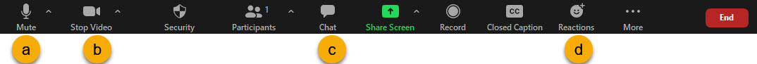 Zoom options in toolbar