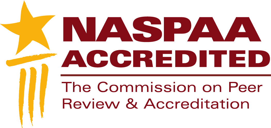 NASPAA Accredited logo graphic. 