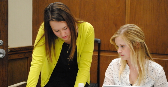 Students studing for their Master of Public Administration classes.