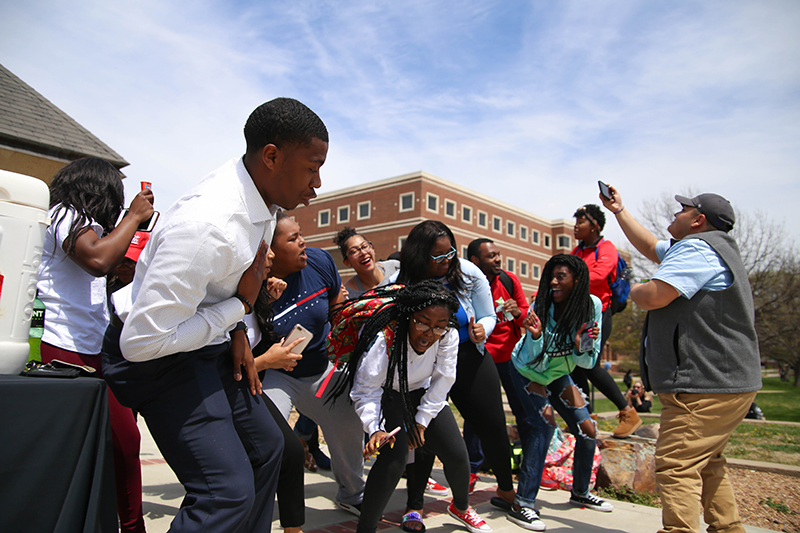 Dancing students