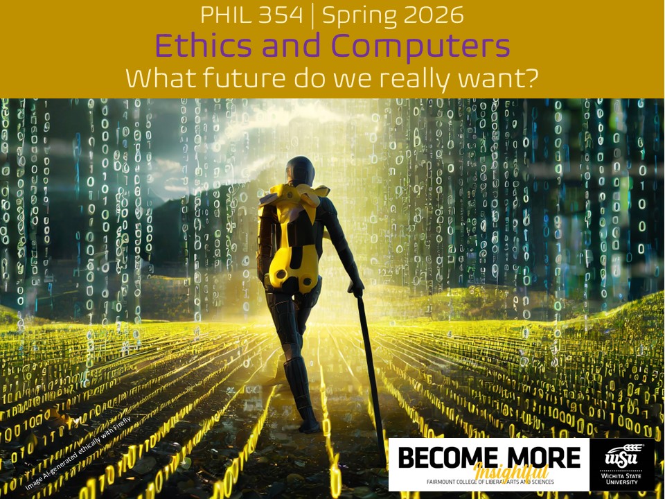 Flyer with image of antrogenous futuristic hiker walking away through a data field with a data curtain sky, the LAS logo "Become More Insightful", and the question, "What future do we really want?"