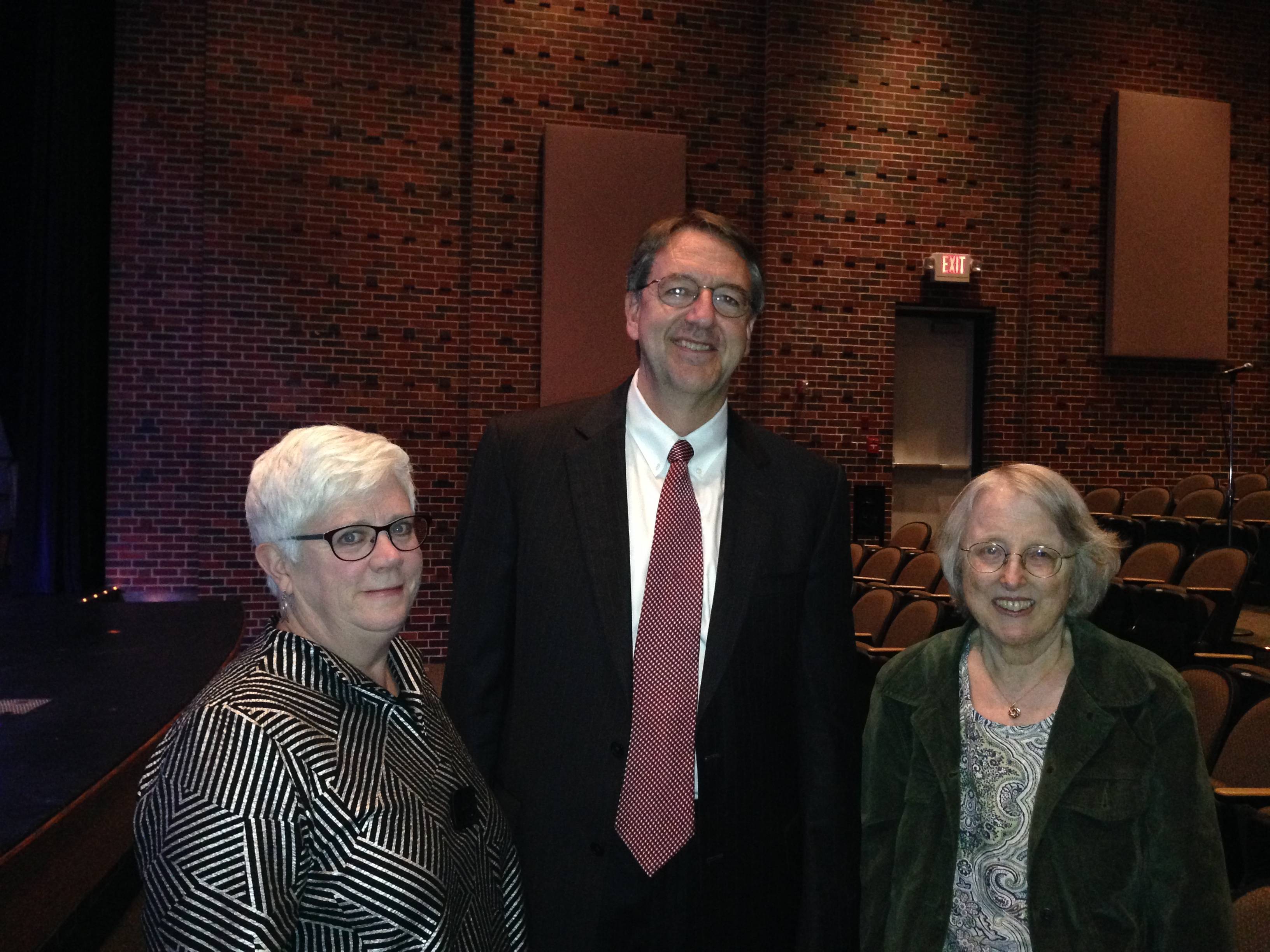 Photo of guest speaker with donor