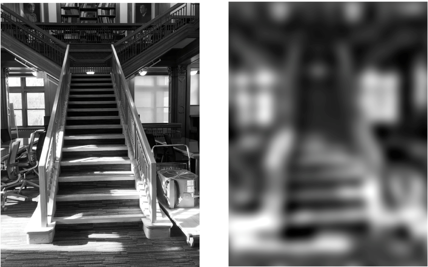 blurry staircase