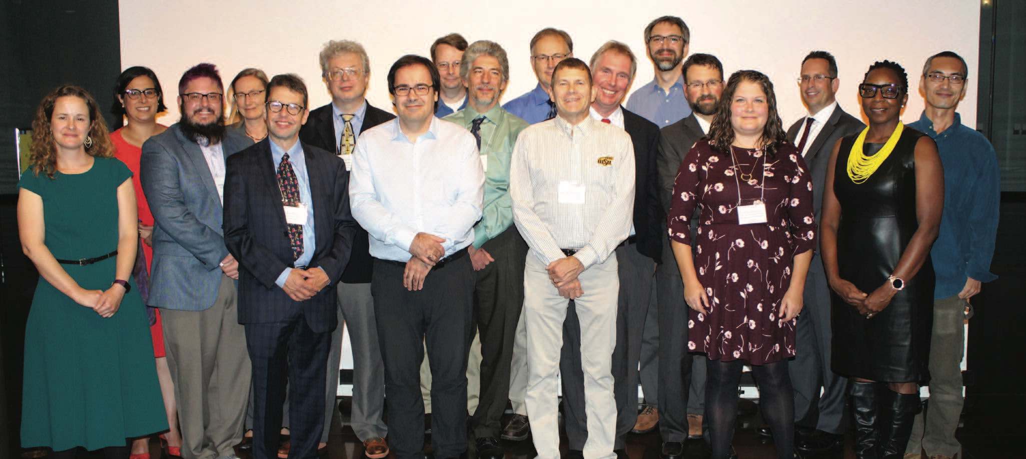 Photo: With COVID-19 less of a threat, tenure and promotion candidates from 2020 and 2021 gathered for a dinner to celebrate their success. Dean Andrew Hippisley hosted the event. 