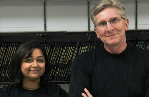 Photo: Graduate student Alisha Prince and biology professor David McDonald