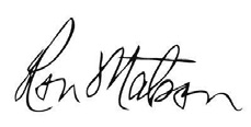 Dean Ron Matson's signature. 