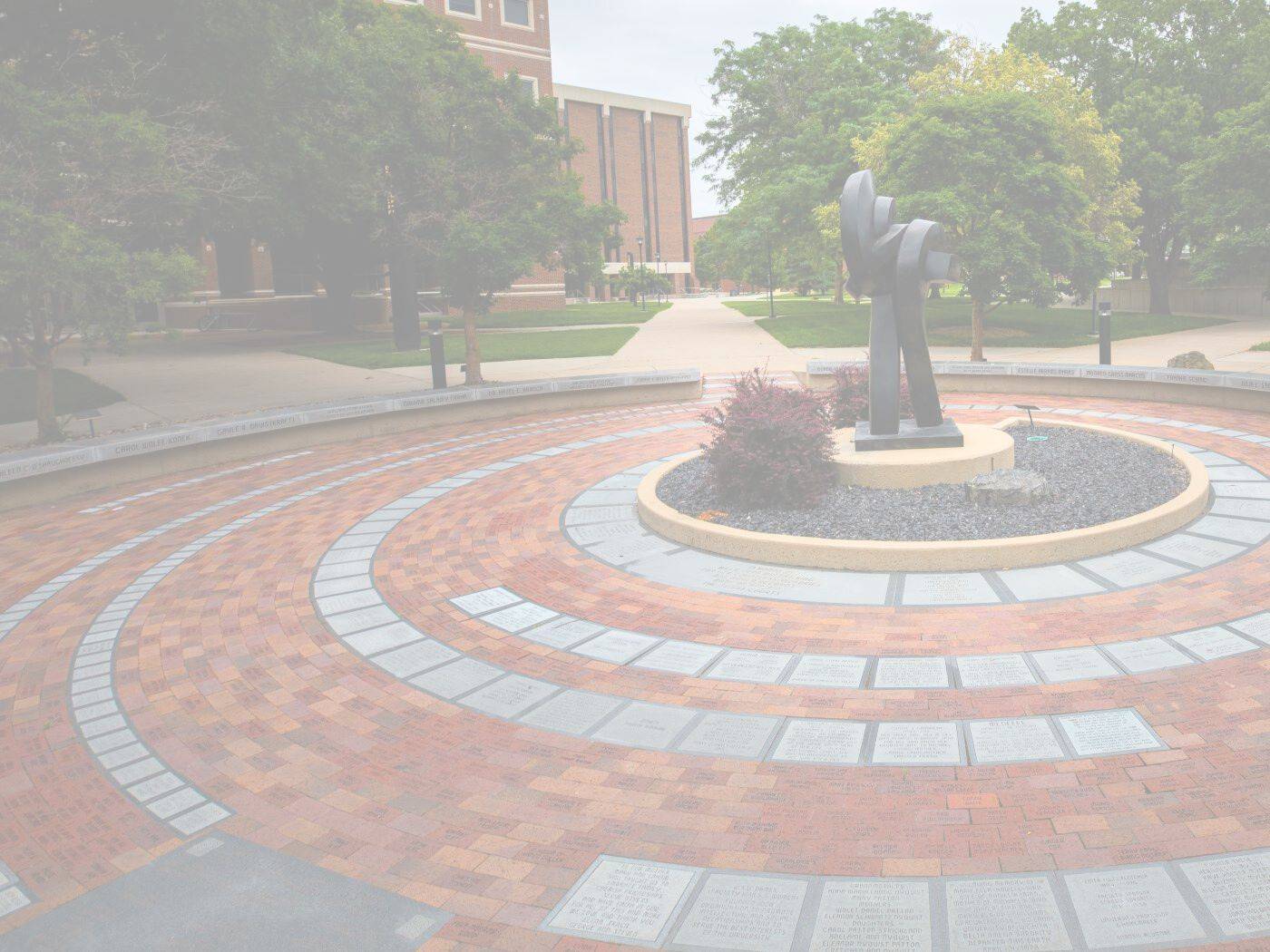 Plaza of Heroines exhibit on Wichita State's campus.