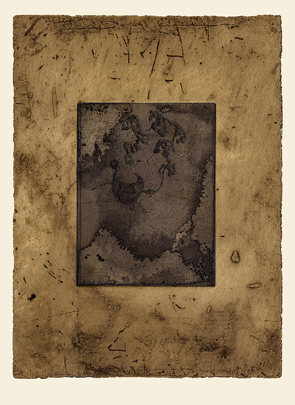 Arsenale (Ghost Ship), 12x9", traditional and electrolytic etching, Jason Scuilla