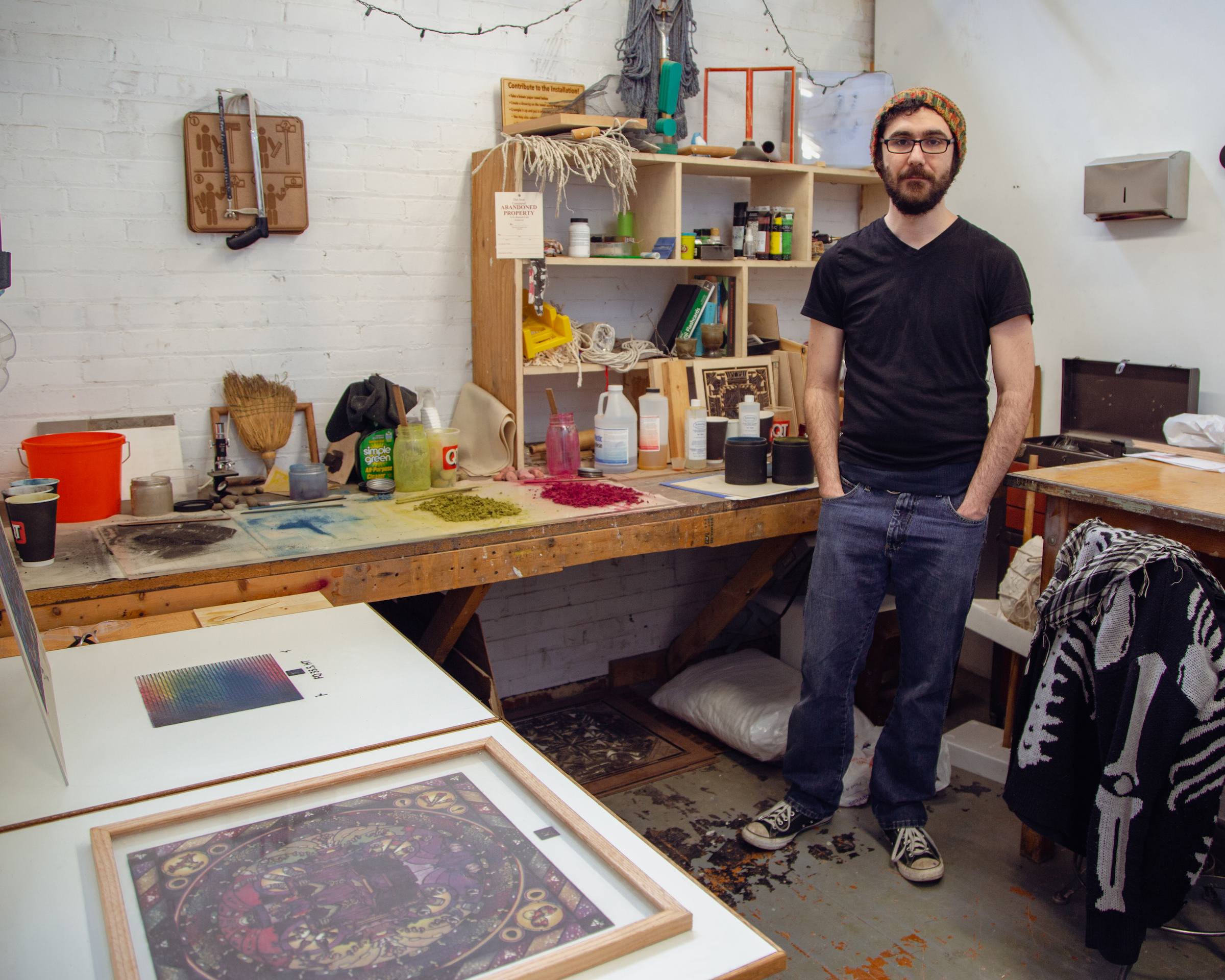 Anthony Corraro stands in his studio
