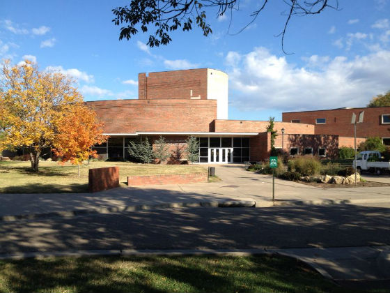 Duerksen Fine Arts Center: South entrance of Duerksen Fine Arts Center.
