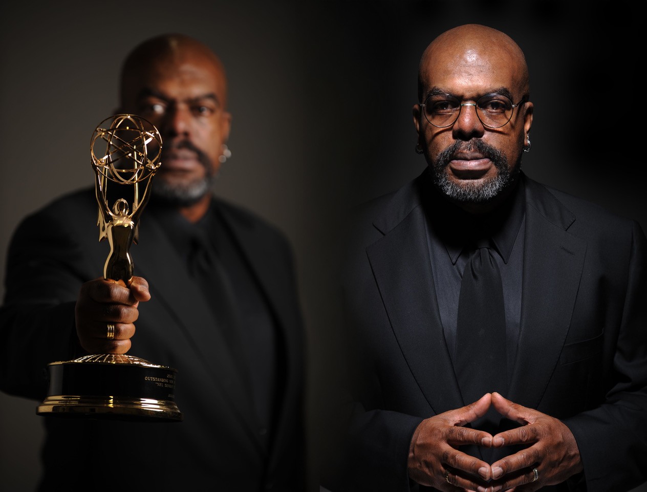 Jonathan X with his Emmy award.