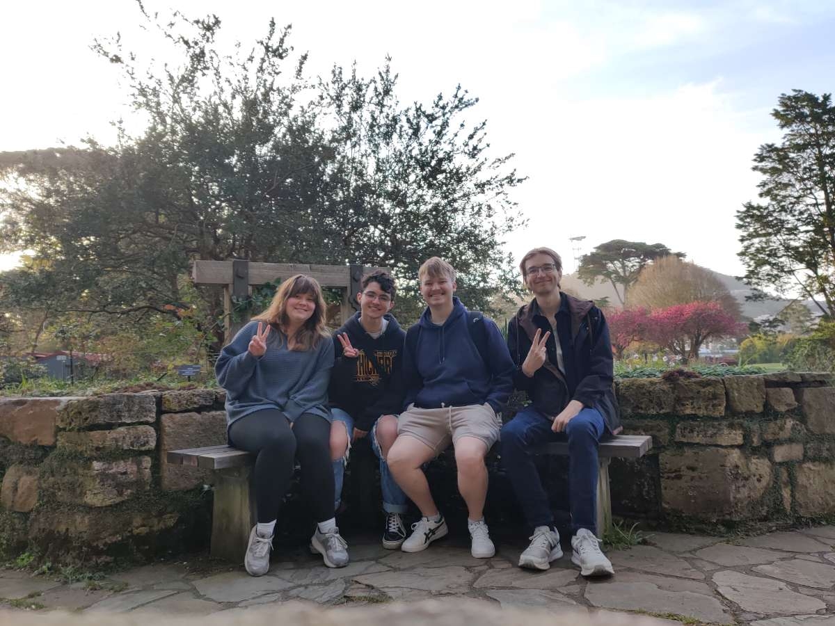 Parker with some friends.