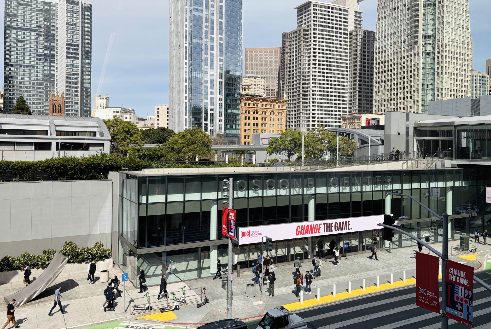 Game Developers Convention building from the outside.