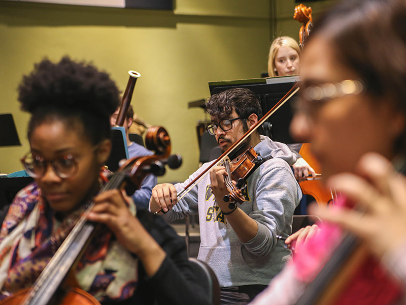 Orchestra rehearsal