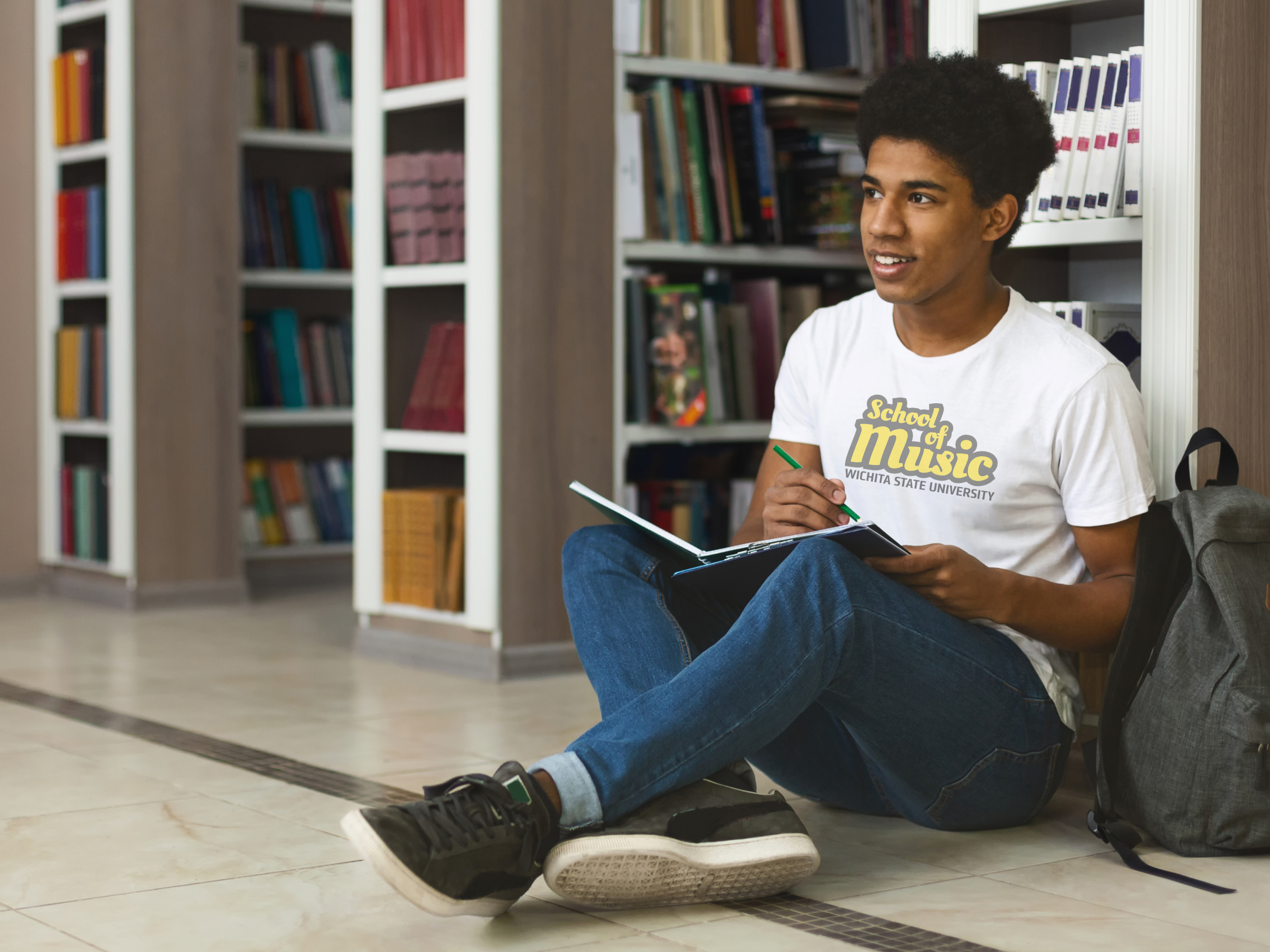 Student working