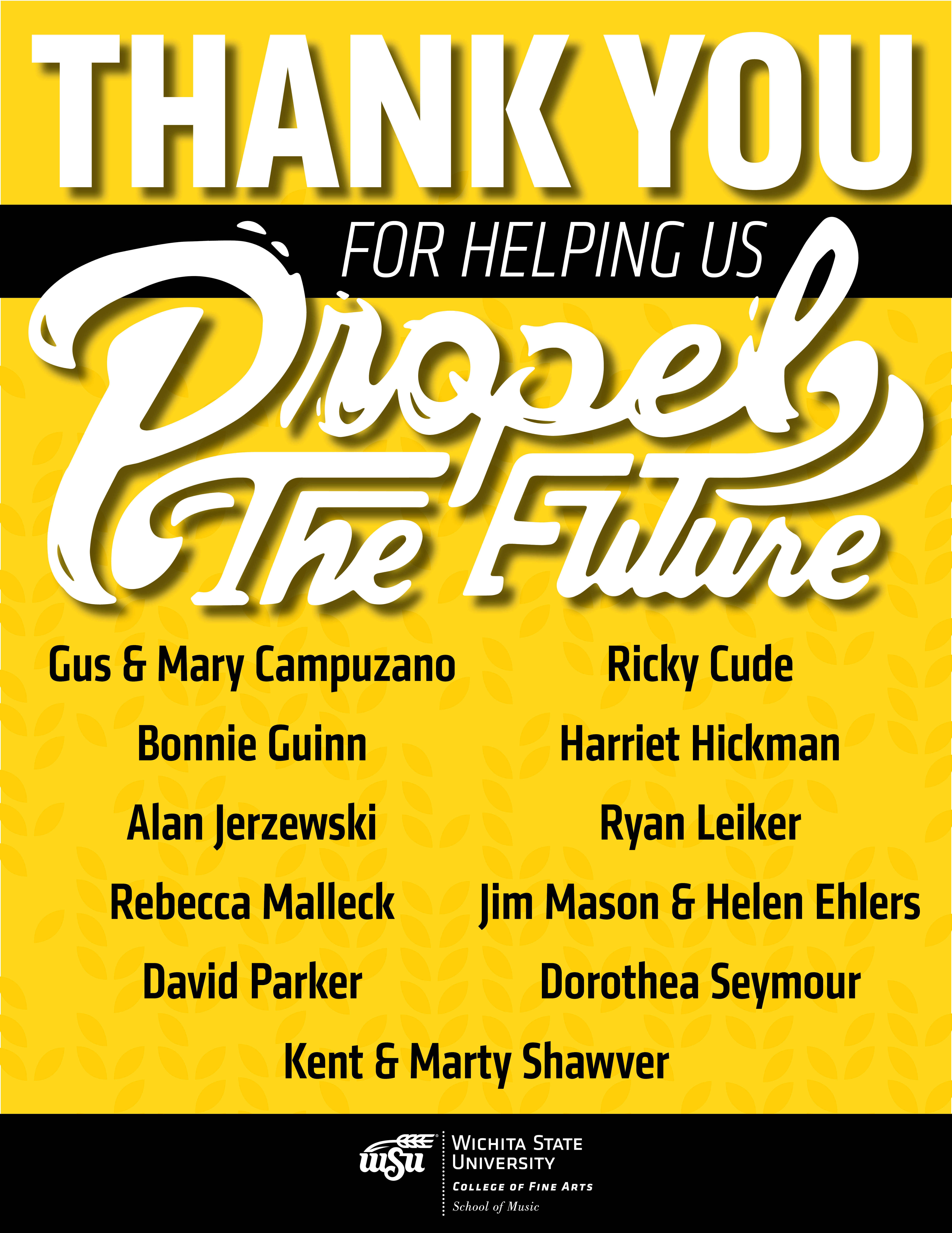 a thank you image for our carnegie hall donors, stylized text only