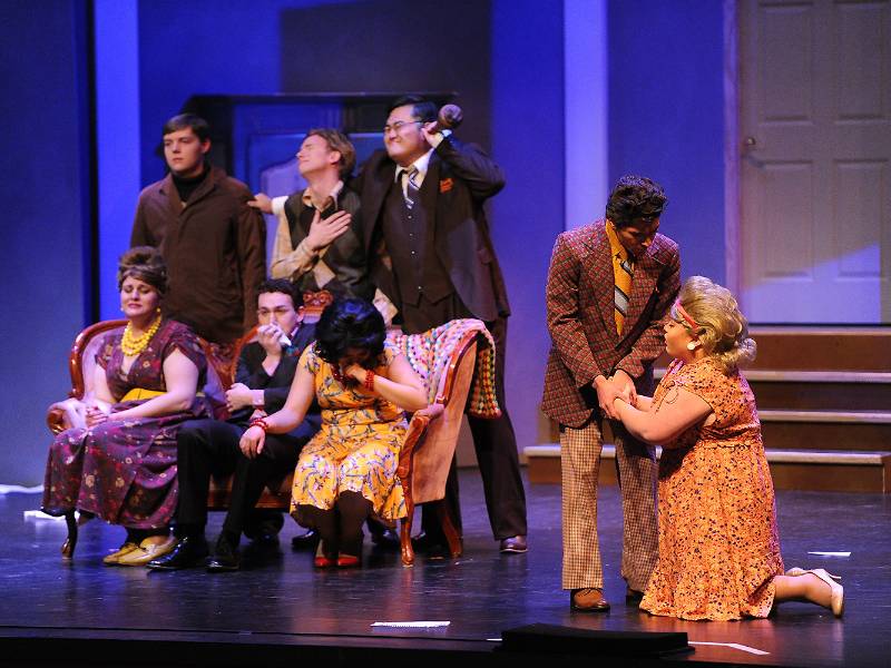 This is an image of a scene from one of our performances of johnny ski key