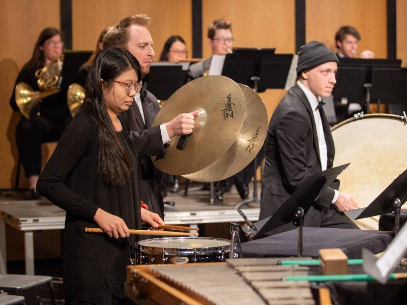 a trio of percussionists