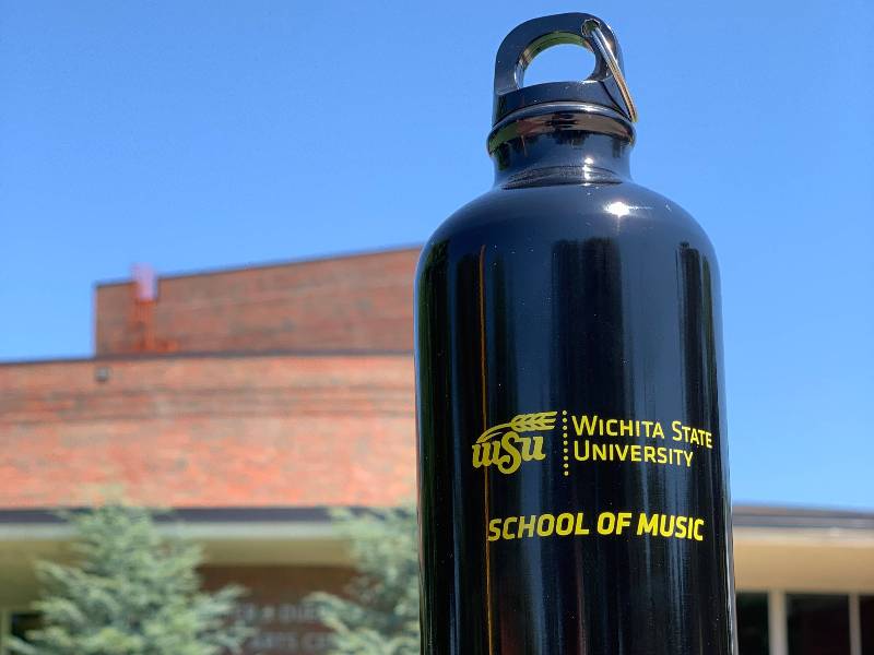 our school of music water bottle