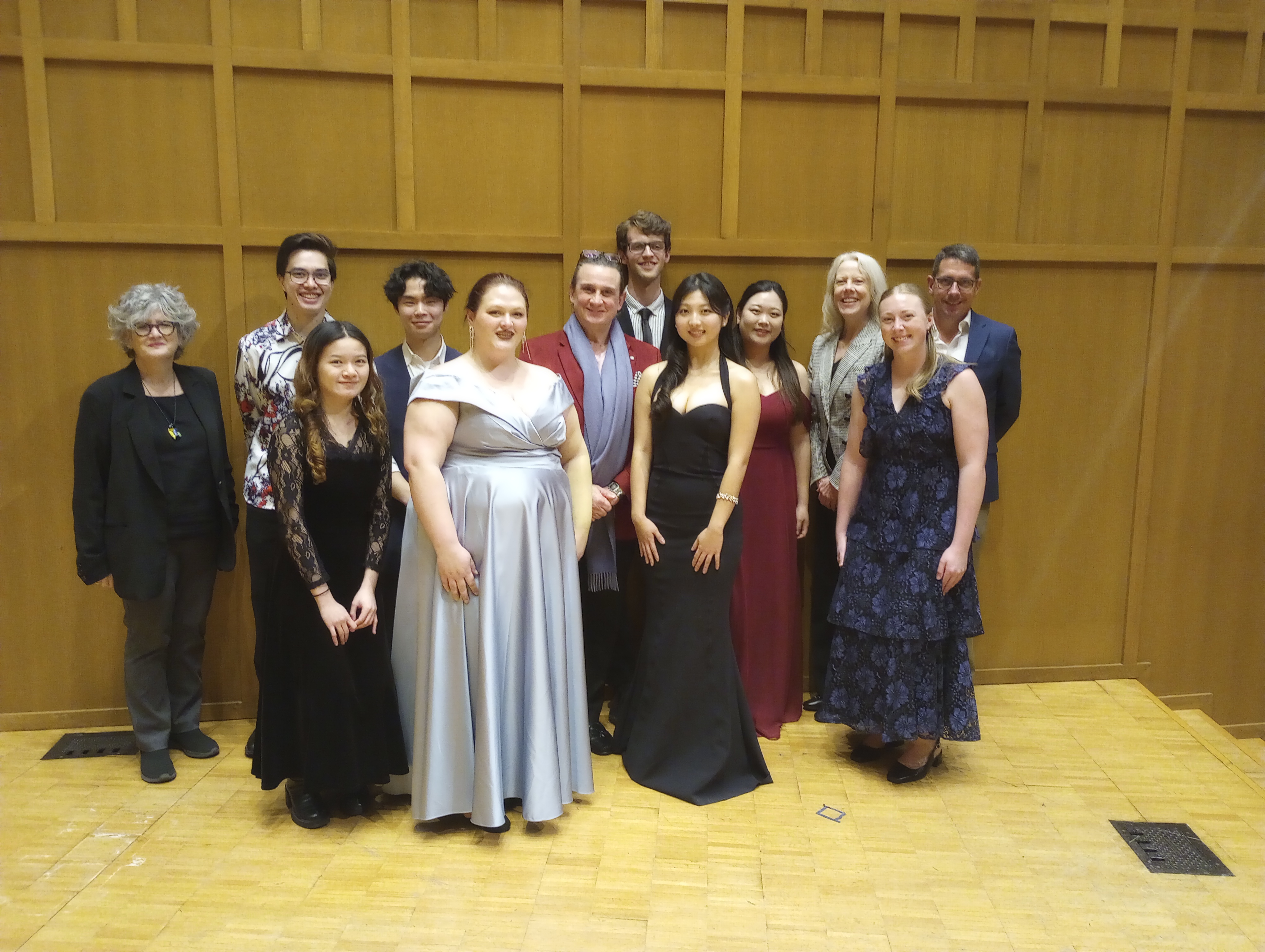 An image of the finalists from the 2025 competition, standing in front of WSU's marcussen organ