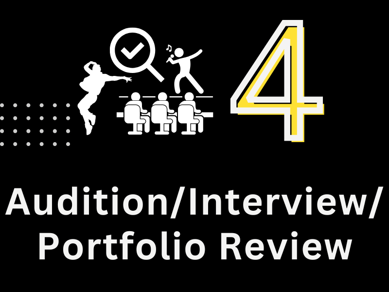Audition/Interview/Portfolio Review Step 4 Audition/Interview/Portfolio Review