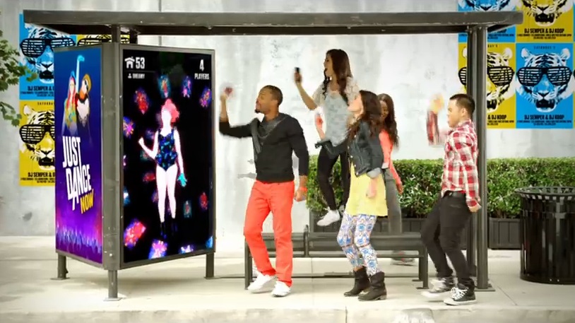 Image from a Just Dance videogame advertisement Allison Choi Braun worked on. 