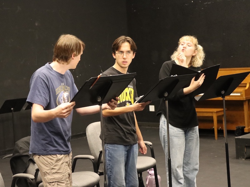 3 people performing from the reading of Now We Are A Hundred production
