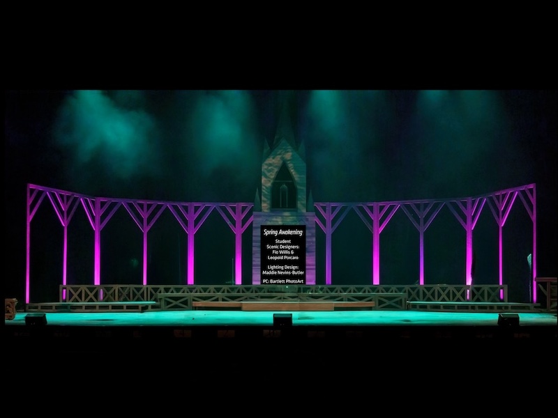 set for Spring Awakening production