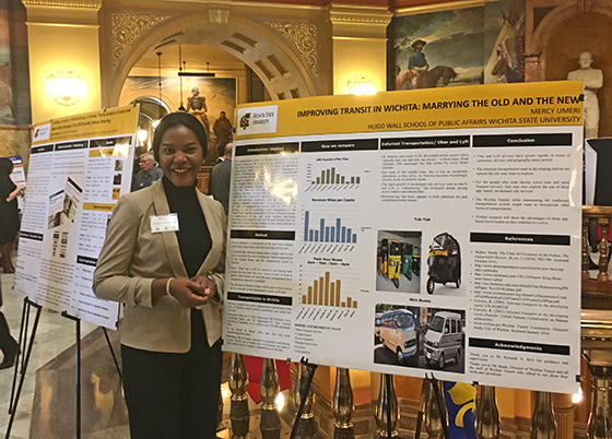 Graduate Student Presenting Research