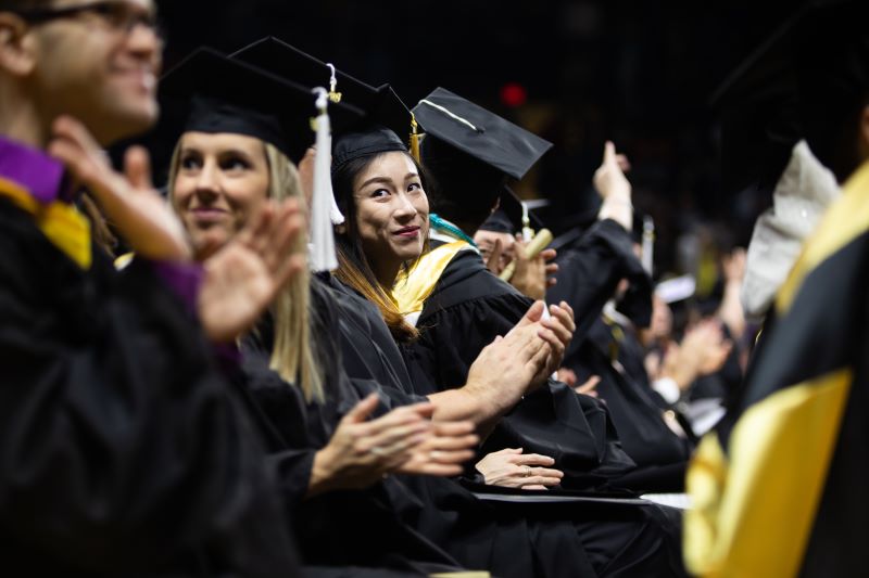 Students at commencement