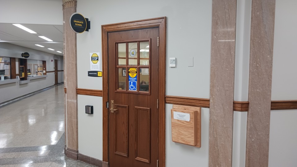 Door of the Graduate School office