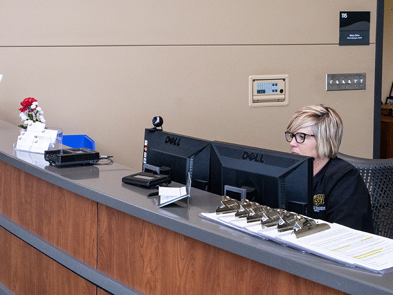 clinic reception desk