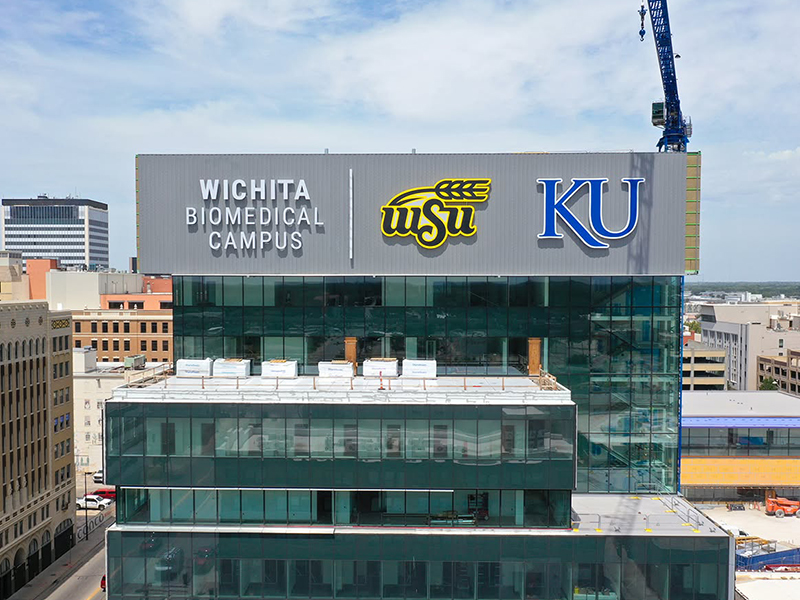 Wichita Biomedical Campus building sign
