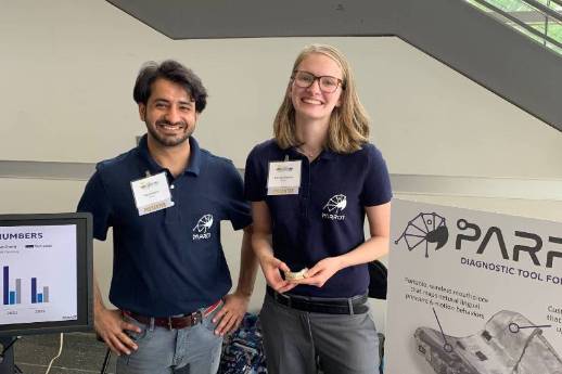 Students Piyush Kalra and Hanna Chastain seek 2.75 million dollars in funding for orofacial research device, "PARROT".