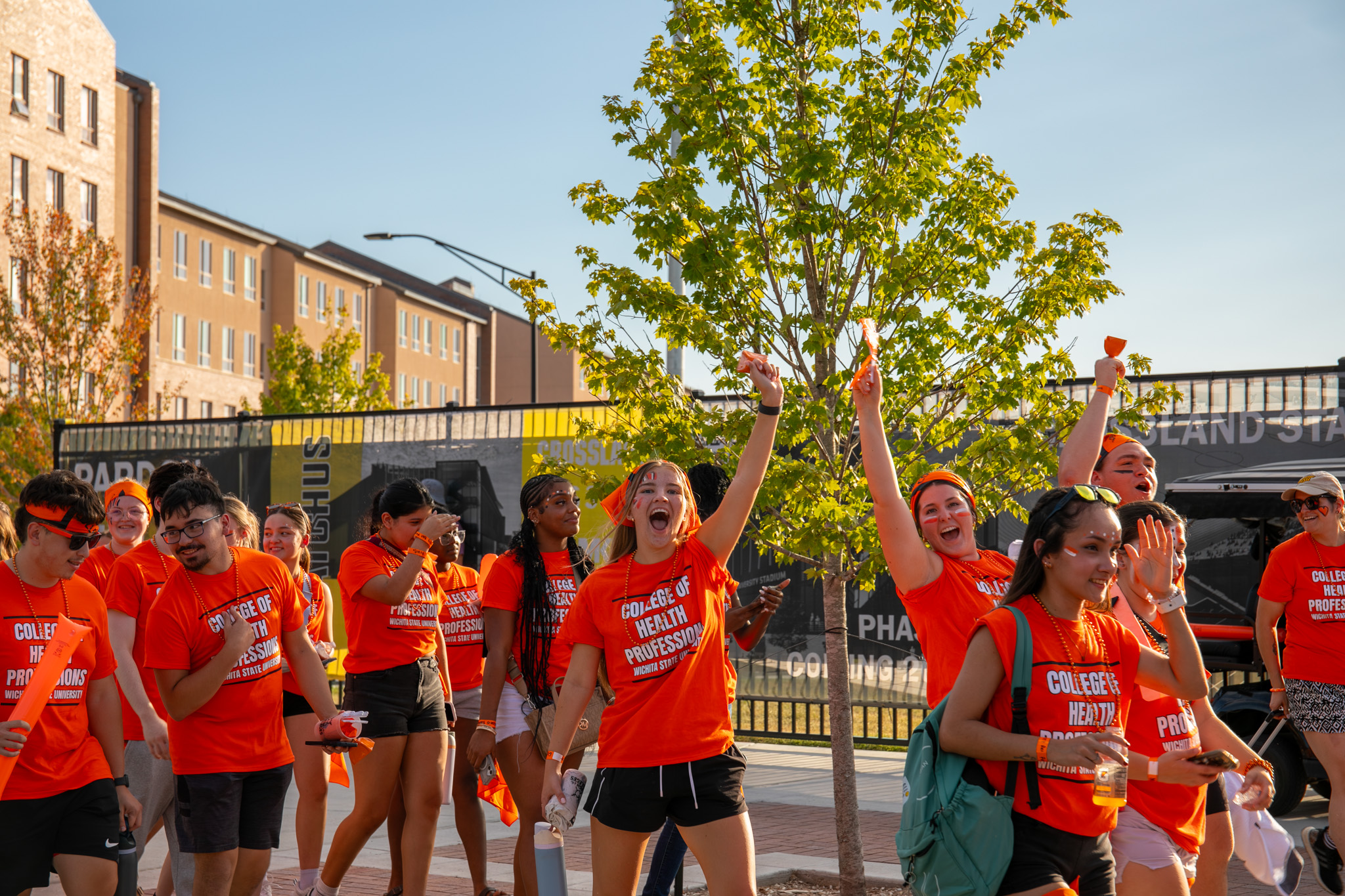 College of Health Professions students cheering at Clash of the Colleges