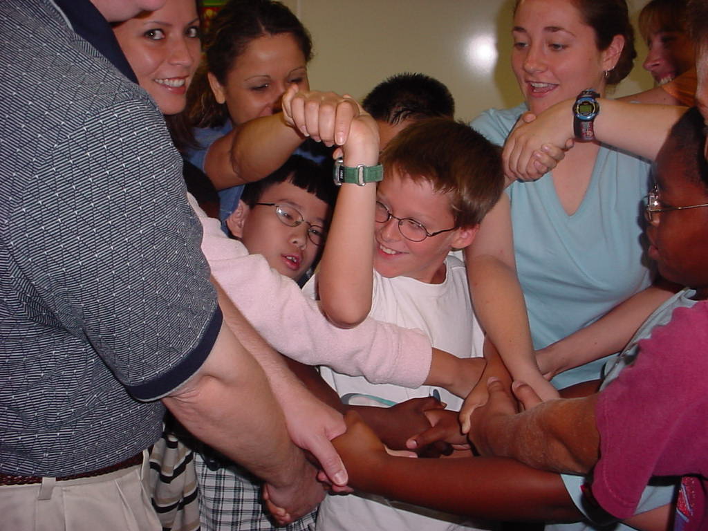 kids participate in activity during Fluency Camp