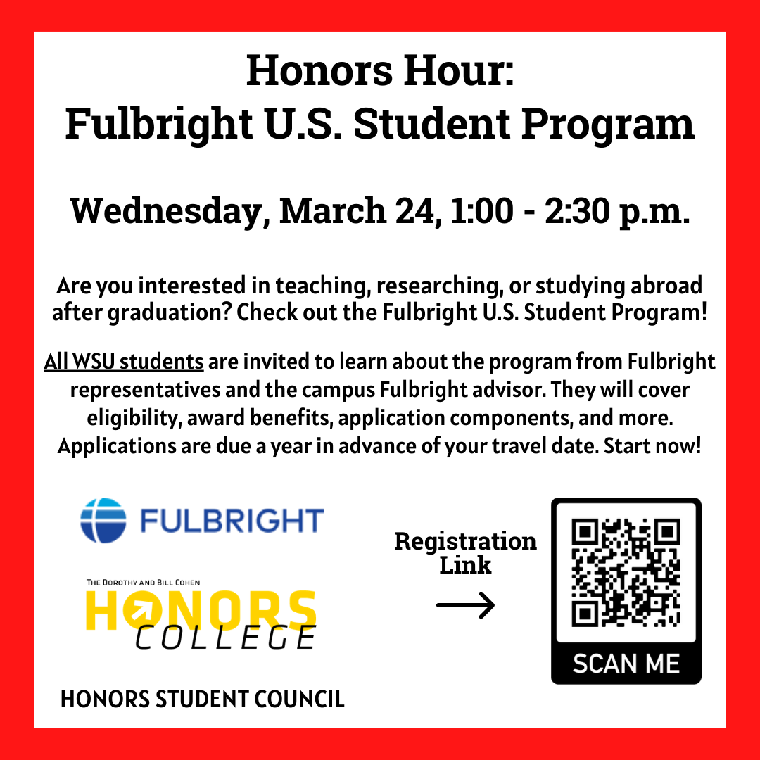 Honors Hour Fulbright info