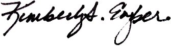 Signature of Kimberly Engber