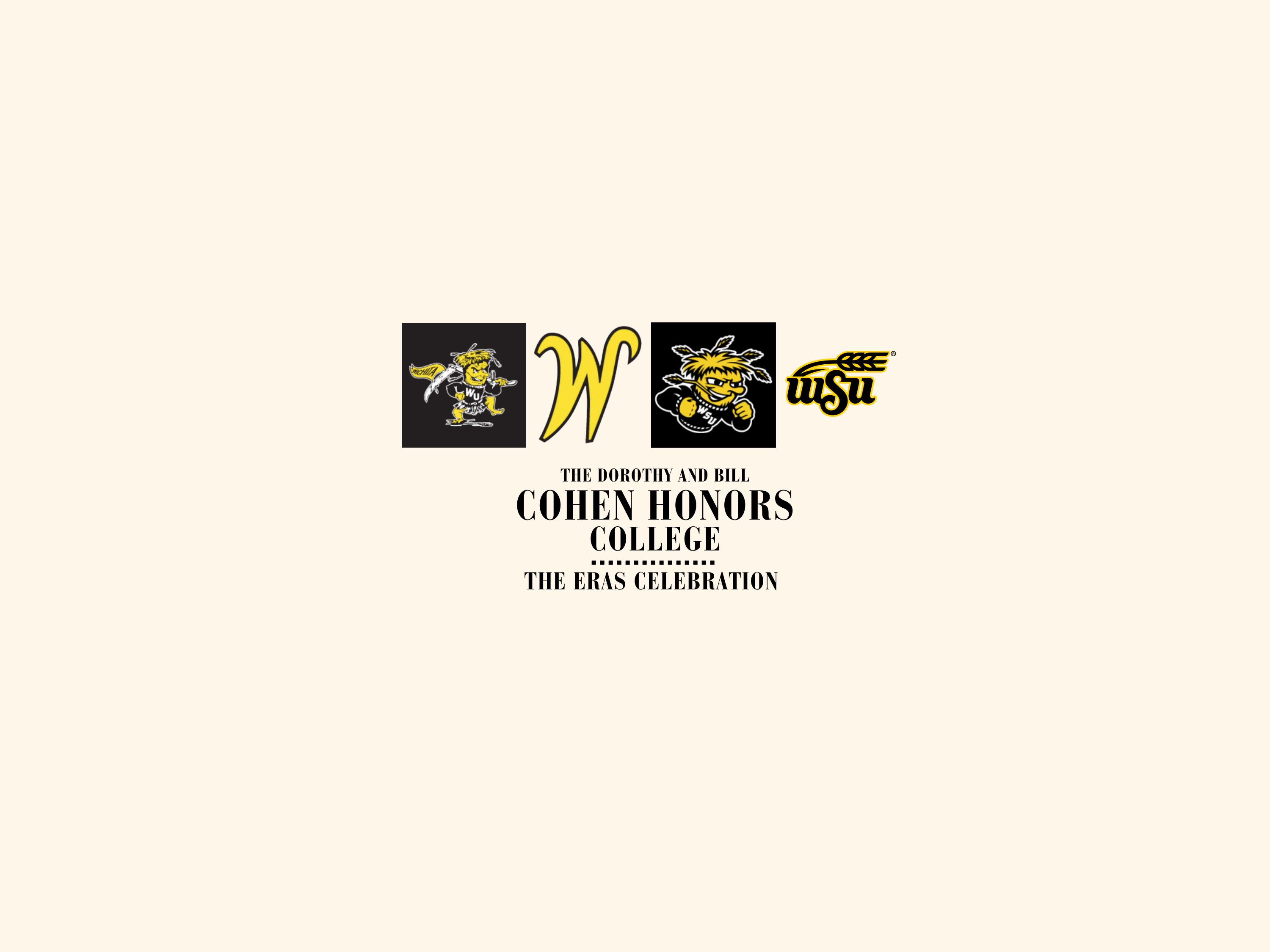 The Dorothy and Bill Cohen Honors College "The Eras Celebration" logo array