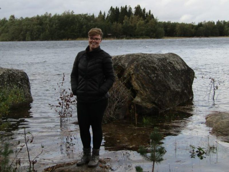 Honors student Lauren Rust during her study abroad experience in Finlnand