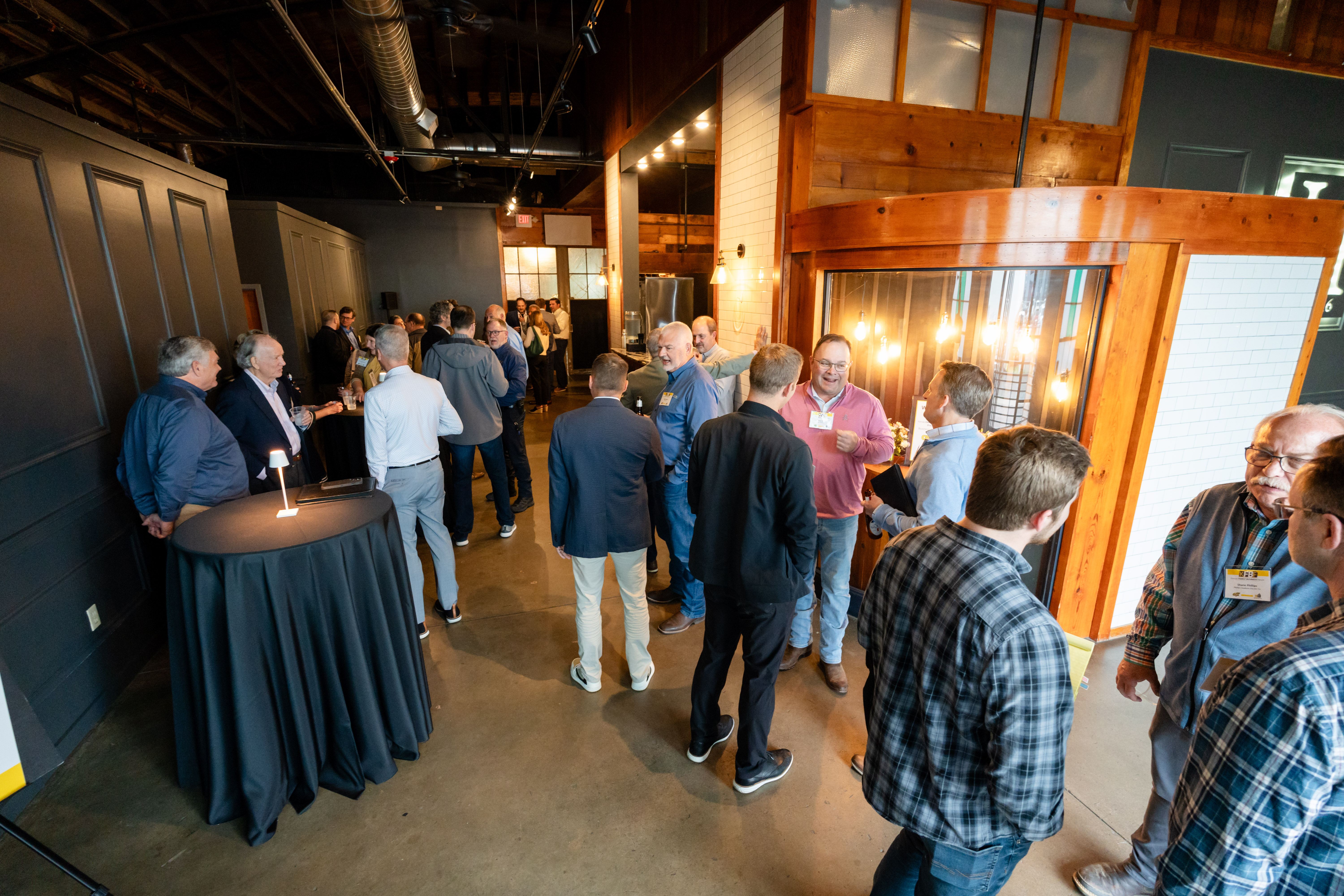 Gathering around before the event starts