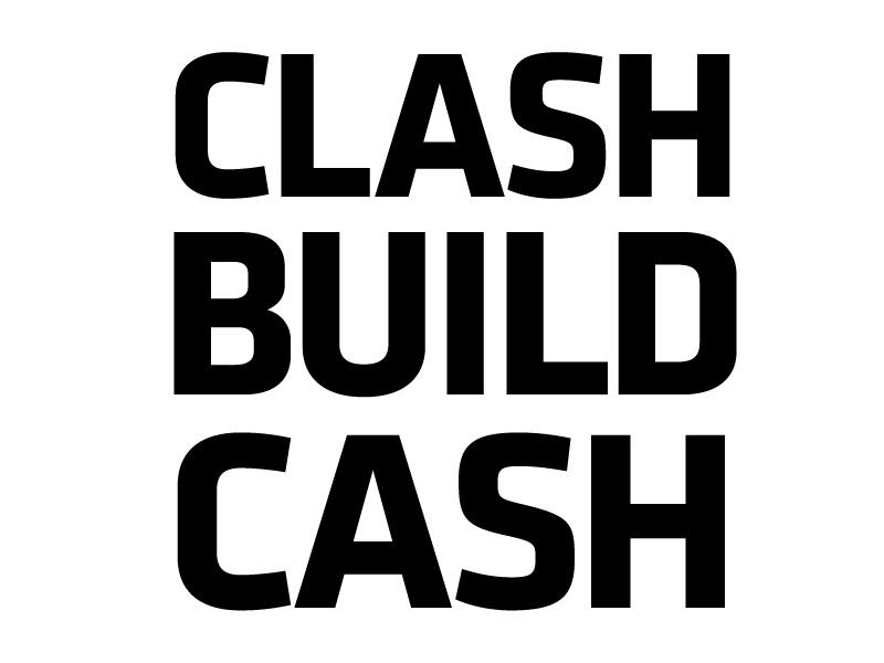 Clash Build Cash text logo