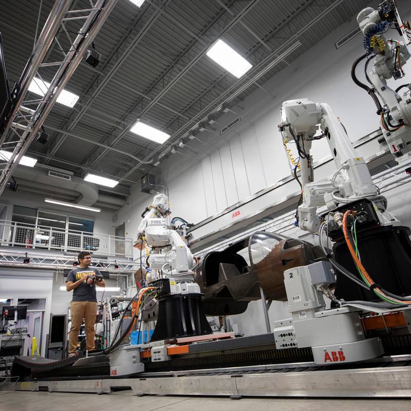 Robotics lab at Wichita State.