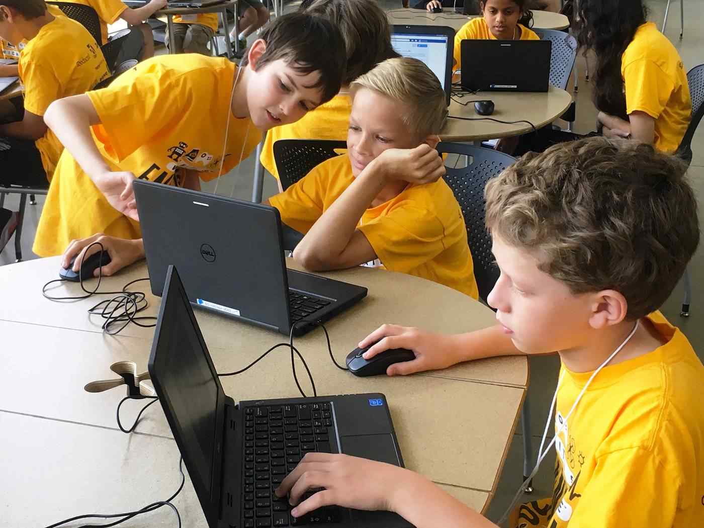 Young students at Engineering camp at WSU.