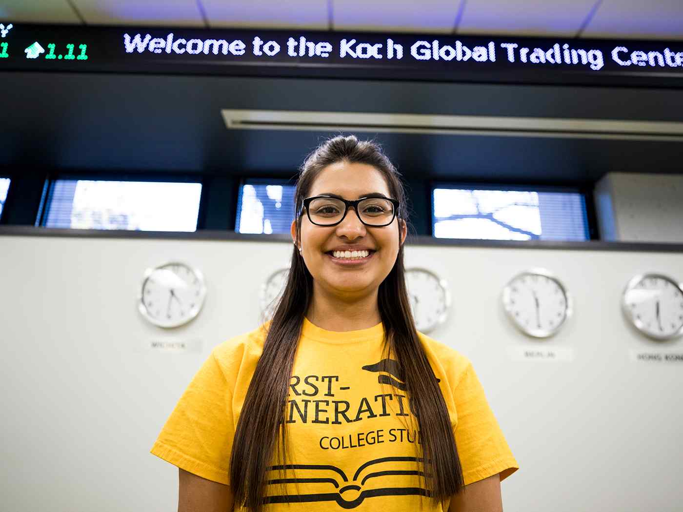 Female student smiling.