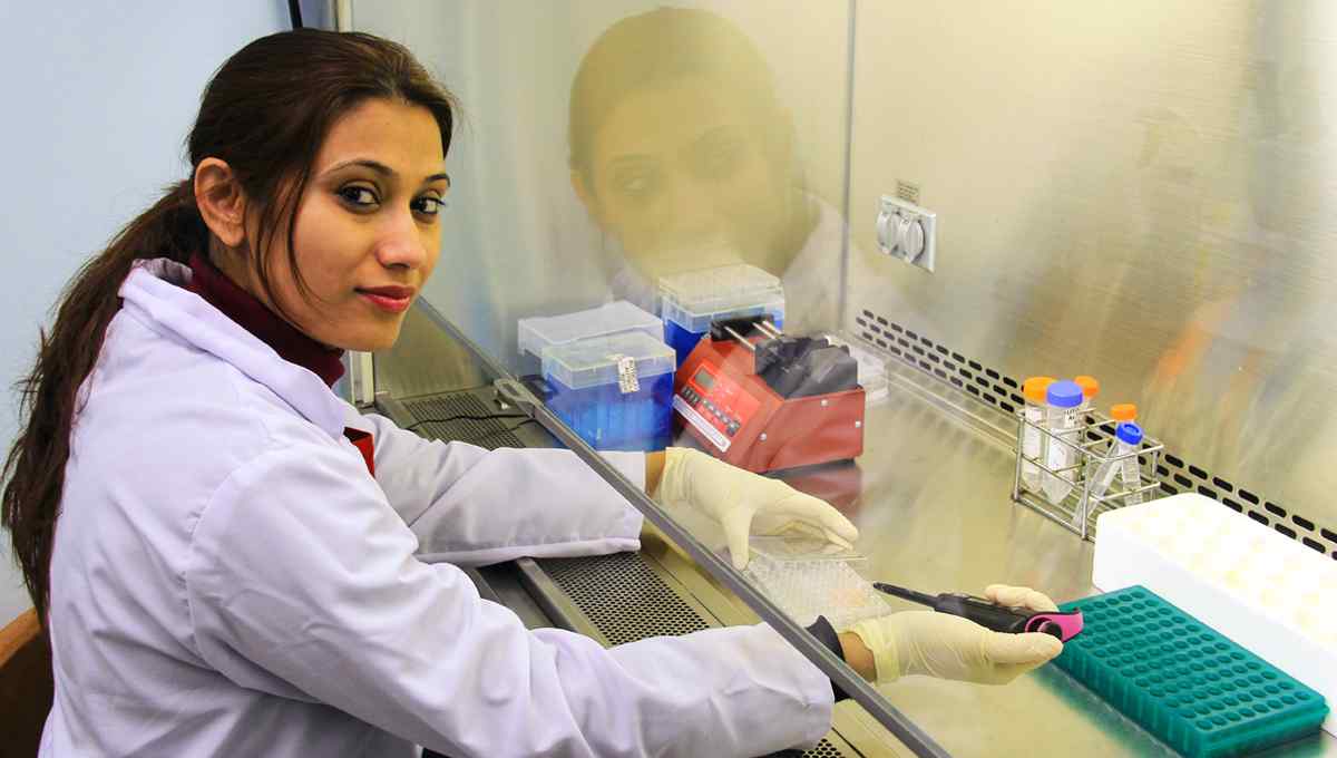 Pranita Kaphle works on cancer research project